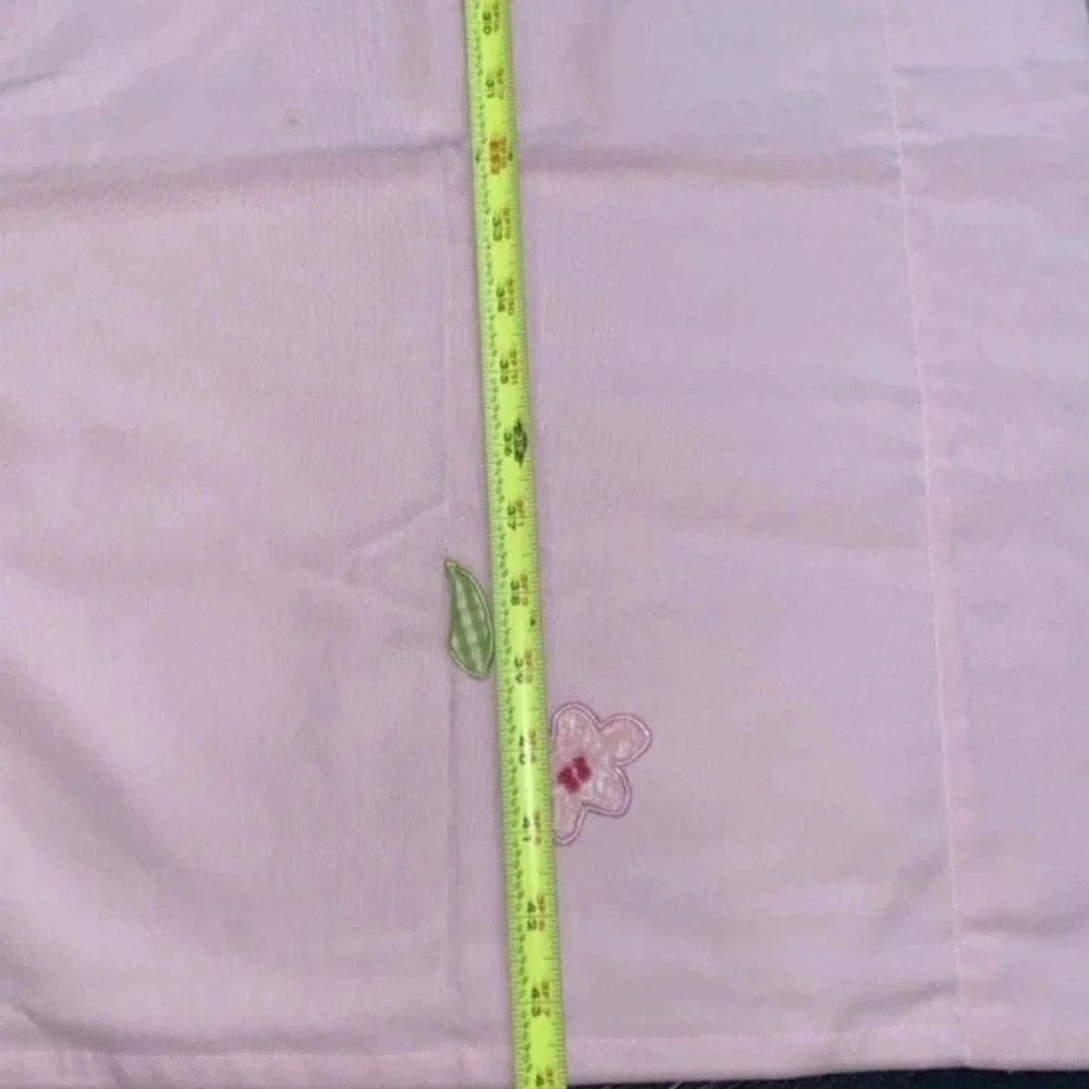 Pottery Barn Kids Pink  FLOWER GARDEN‎ Floral Appliqué Window Single Valance (1)